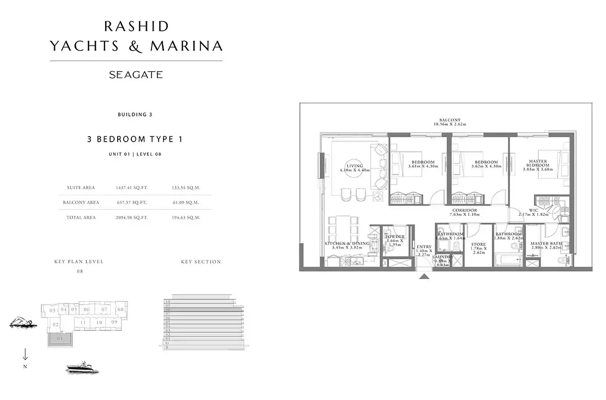 Type 1, Unit 01, Level 08 Building 3